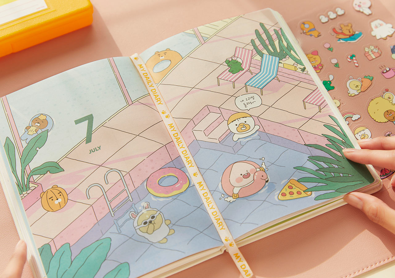 Kakao Friends Official 2023 Apeach Diary Sets Happyholicshop 6810