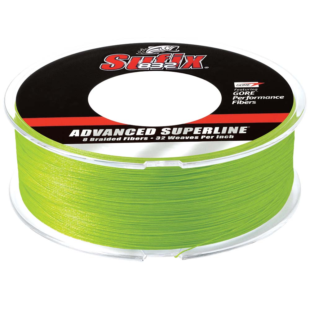 Sufix 832 Advanced Superline Braid - 15lb - Low-Vis Green - 300 yds