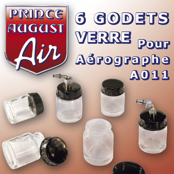 6 godets verre pour A011 - AA040 - PRINCE AUGUST