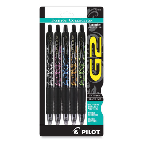 Pilot G2 Premium Retractable Gel Ink Rolling Ball Pens, Ultra Fine Point,  Black Ink, 2 Pack