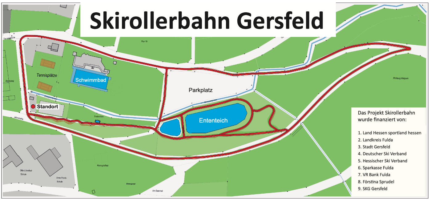 Streckenplan Skirollerbahn Gersfeld