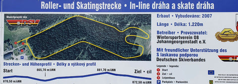 Streckenkarte Rollskistrecke Johanngeorgenstadt