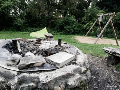 Schlafplatz auf Skirollertour