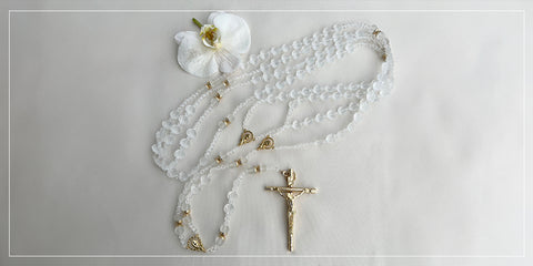 Wedding Lasso Rosary with Cross