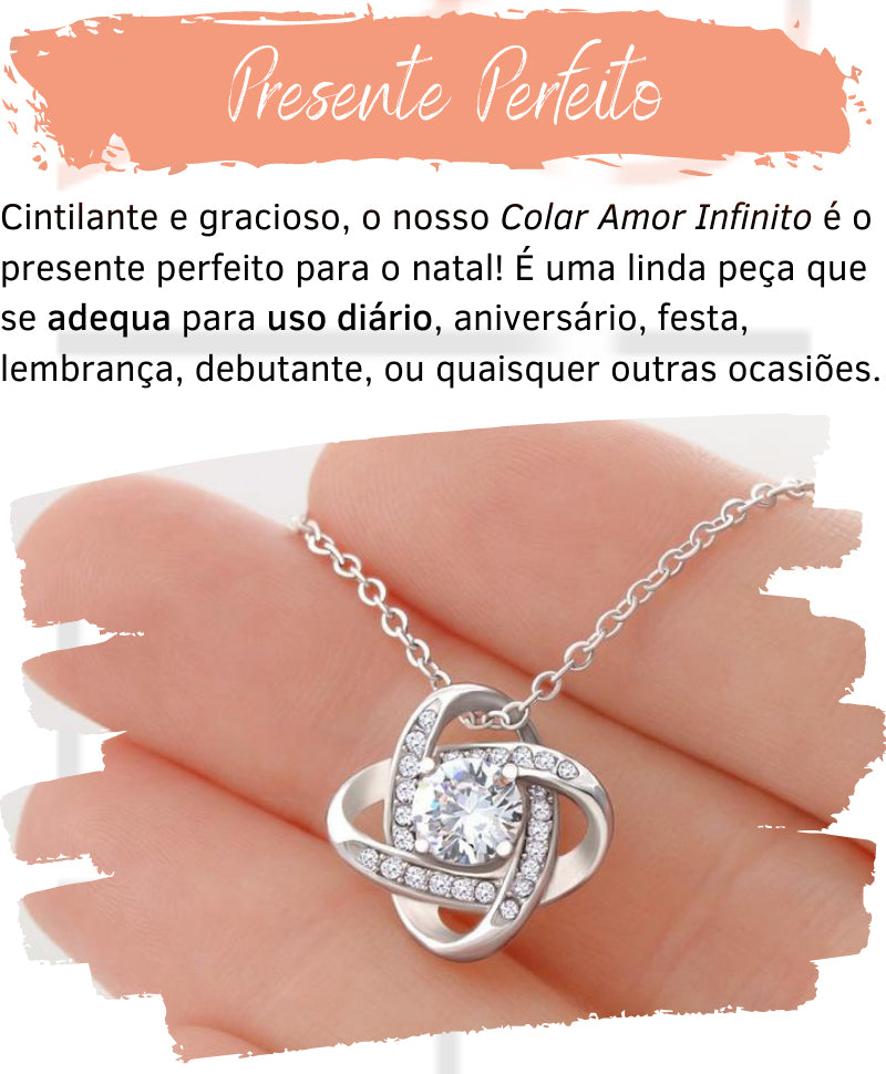 Detalhes do Colar Amor Infinito - Para o Amor da minha Vida Disponível em: www.descontara.com