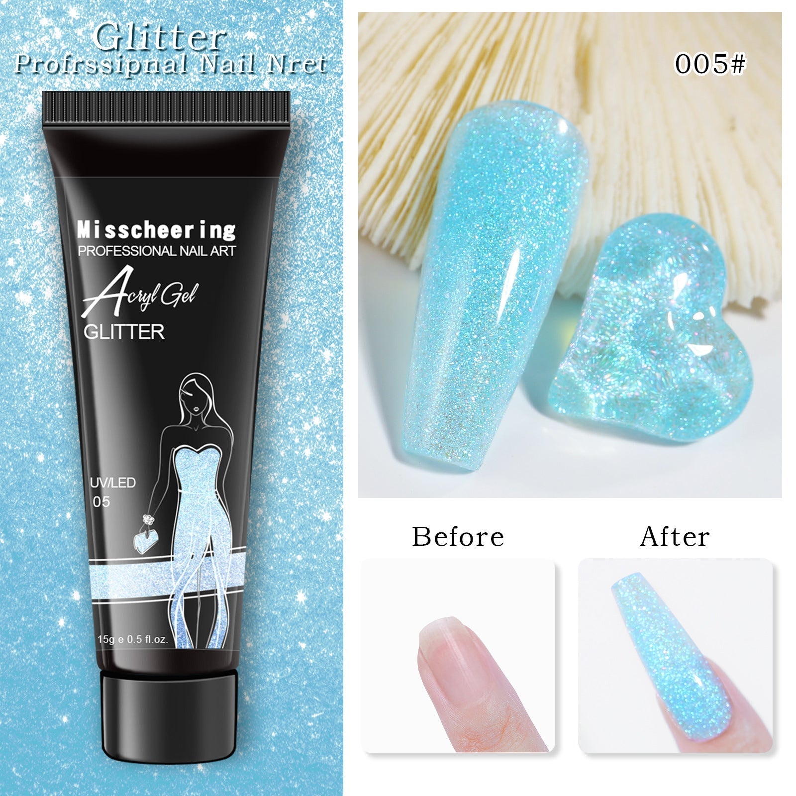 Nail Extension Gel pearlescent color pea-05 - Vanccy product image