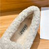 Furry Outer Wearing Flats Loafers Pearl Decor BacklessWild Fluffy Flat Mules Warm