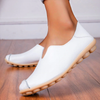 Vanccy Casual Flat Heel Cow Tendon Low Top Closed Toe Slip On Comfortable Work Shoes