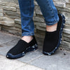 Lightweight Fashion Shoes Mesh Woven Casual Flat Nurse Walking Sneakers Knit Slip on Loafer Shoes