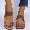 Vanccy - Large size women's retro Bohemian style hollow wedge flip-toe sandals