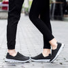 Flat Light Soft Sole Sports Shoes Mesh Woven Casual Flat Nurse Walking Sneakers Knit Slip on Loafer Shoes