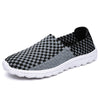 Light Fashion Casual Breathable Shoes Mesh Woven Flat Nurse Walking Sneakers Knit Slip on Loafer Shoes