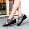 Wedge Platform Breathable Sandals Comfortable Non-Slip Adjustable Walking Lightweight Working Nurse Woven Shoes