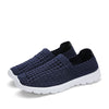 Light Fashion Casual Breathable Shoes Mesh Woven Flat Nurse Walking Sneakers Knit Slip on Loafer Shoes