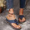 Sandals with Arch Support Anti-Slip wedges Sandal Vintage flower Flip Flop slippers comfortable Casual Wedge Sandals Shoes