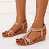 Vanccy slope heel women sandals summer new national style