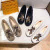 Furry Outer Wearing Flats Loafers Elk Decor BacklessWild Fluffy Flat Mules Warm