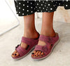sandals with arch support women's Flower Retro Wedge Comfortable platform Slippers