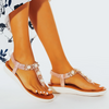 Vanccy Comfortable Pearl On Cloud Sandals