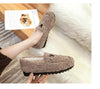 vanccy Furry Flats Loafers Fu64