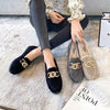 vanccy Furry Flats Loafers Fu61