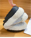 Furry Outer Wearing Flats Loafers Bling Decor BacklessWild Fluffy Flat Mules Warm flats sneakers glitter winter