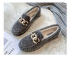vanccy Furry Flats Loafers Fu61