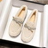 vanccy Furry Flats Loafers Fu62