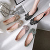 vanccyRhinestone Flat Bling Diamonds Bridal Shoes