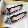 vanccy Delicate Woman Bowknot Shoes Glitter Sequin Flats