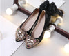 vanccy Rhinestone Flats Casual Comfort Dressy Flats For Wedding Fox Slippers