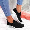 Fashion Women's Shoes Flat Soft Bottom Mesh Breathable Casual Sneakers Rhinestone Single Shoes Large Size Women Sports Shoes