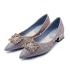 flat wedding shoes Rhinestone Flat Bling diamonds bridal shoes silver Beach Bohemian shoes