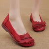 Genuine Leather Flats Women Wide Shoes Soft Pregnant Loafers