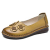 Genuine Leather Flats Women Wide Shoes Soft Pregnant Loafers