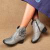 Handmade Women Genuine Leather Cotton Shoes Woman Low Heels Ankle Boots