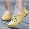 Women's Sneakers Summer Fashion Casual Shoes Slip-On Small Hole Breathable Leather Sewing Falt Shoes For Women Zapatos