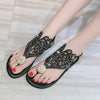 Summer women's sandals Bohemian fashion shoes middle heel and flat bottom clip toe casual women's shoes beach shoes