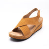 Vanccy New Ladies Sewing Wedges Female Casual Pu Leather Sandal