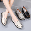 New Flat Shoes Woman Soft Women Casual Shoes Genuine Leather Platform Flats Shoes Slip on Loafers Plus Size Women Shoes