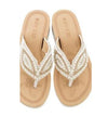 Vanccy Rhinestone Eye Personality Pearl Slippers