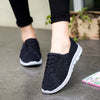 Flat Light Soft Sole Sports Shoes Mesh Woven Casual Flat Nurse Walking Sneakers Knit Slip on Loafer Shoes