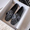 vanccy Gentle Flat Rhinestone Shoes