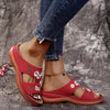 Sandals with Arch Support Anti-Slip wedges Sandal Flower Embroidered Vintage Casual comfortable slippers