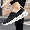 Comfotable Casual Trendy Shoes Mesh Woven Flat Nurse Walking Sneakers Knit Slip on Loafer Shoes