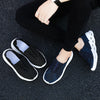 Comfotable Casual Trendy Shoes Mesh Woven Flat Nurse Walking Sneakers Knit Slip on Loafer Shoes