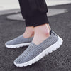 Light Fashion Casual Breathable Shoes Mesh Woven Flat Nurse Walking Sneakers Knit Slip on Loafer Shoes