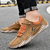 Mens Casual Leather Shoes Ankle Boots Slip On Lightweight Loafers Mid top Walking Driving Shoes for Male Comfort Loafers