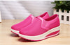 Women's Slip-on Walking Shoes Mesh Breathe Air Cushion Sock Sneakers for Women Ladys Fashion Platform Lightweight Loafers Non-Slip Nursing Work Shoe