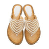 Vanccy Rhinestone Love heart Flip Flops